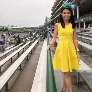 Yellow Karen Millen size 8 UK. It more like a 0 US.